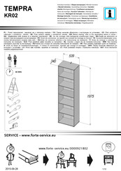 Forte TEMPRA KR02 Instructions De Montage