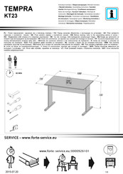 Forte TEMPRA KT23 Notice De Montage