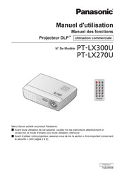 Panasonic PT-LX300U Manuel D'utilisation