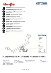 Westfalia Monoflex Nordic 345086600001 Notice De Montage Et D'utilisation