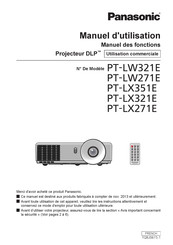 Panasonic PT-LW321E Manuel D'utilisation