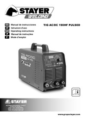 STAYER WELDING TIG AC/DC 190HF PULSED Mode D'emploi