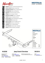 Westfalia 49.8258 Notice De Montage Et D'utilisation