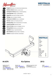 Westfalia 345082600001 Notice De Montage Et D'utilisation