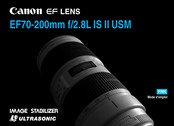 Canon EF70-200mm f/2.8L IS III USM Mode D'emploi