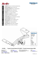 Westfalia 335344600001 Notice De Montage Et D'utilisation