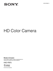 Sony HXC-FB75 Mode D'emploi