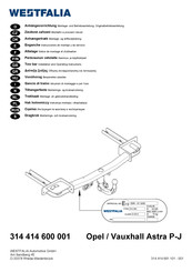 Westfalia 314 414 600 001 Notice De Montage Et D'utilisation