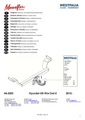 Westfalia 44.4283 Notice De Montage Et D'utilisation