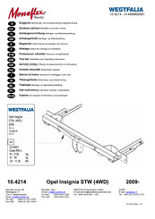 Westfalia Monoflex Nordic 10.4214 Notice De Montage Et D'utilisation