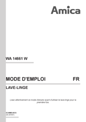 Amica WA 14661 W Mode D'emploi