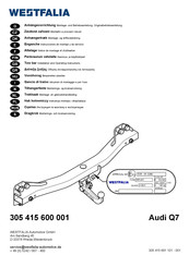 Westfalia 305 415 600 001 Notice De Montage Et D'utilisation