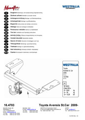 Westfalia 335346600001 Instructions De Montage