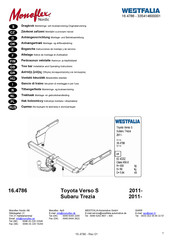 Westfalia Monoflex Nordic 16.4786 Notice De Montage Et D'utilisation