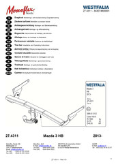 Westfalia 343074600001 Notice De Montage Et D'utilisation