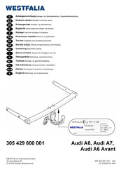 Westfalia 305 429 600 001 Notice De Montage Et D'utilisation