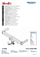 Westfalia Monoflex Nordic 13.4206 Notice De Montage Et D'utilisation