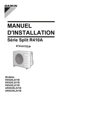 Daikin Siesta RXS20L2V1B Manuel D'installation