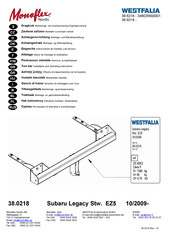 Westfalia Monoflex Nordic 38.0218 Notice De Montage Et D'utilisation