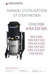 DEPURECO FOX ATEX Z22 II3D Série Manuel D'utilisation Et D'entretien