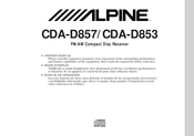 Alpine CDA-D853 Mode D'emploi