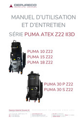 DEPURECO PUMA 30 S ATEX Z22 Manuel D'utilisation Et D'entretien