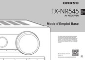 Onkyo TX-NR545 Mode D'emploi Base