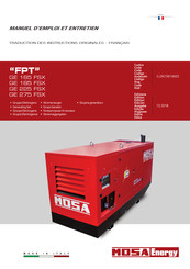 Mosa FPT GE 225 FSX Manuel D'emploi Et D'entretien