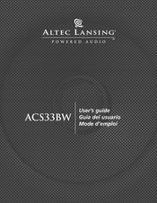 Altec Lansing ACS33BW Mode D'emploi