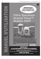Intex Krystal Clear 635T Mode D'emploi