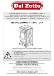 Dal Zotto TERMOCARLOTTA-13 EVO-DSA Instructions Pour L'installation, L'utilisation Et L'entretien