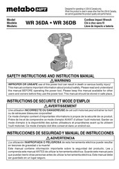 Metabo HPT WR36DBQ4M Instructions De Sécurité Et Mode D'emploi