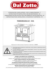 Dal Zotto TERMOREGINA 631-DSA Instructions Pour L'installation, L'utilisation Et L'entretien