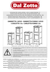 Dal Zotto CARLOTTA FORNO 13x Instructions Pour L'installation, L'utilisation Et L'entretien