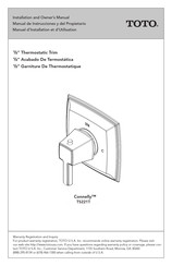 Toto Connelly TS221T Manuel D'installation Et D'utilisation