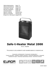 EUROM Safe-t-Heater Metal 2000 Manuel D'utilisation