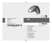 Bosch IXO 5 Notice Originale