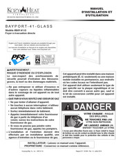 Kozy Heat Fireplaces BAYPORT-41-GLASS Manuel D'installation Et D'utilisation