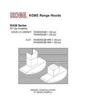 KOBE RA3830SQB-1 Manuel D'installation Et Mode D'emploi