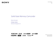Sony PXW-Z450 Mode D'emploi