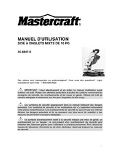 Mastercraft 55-6847-0 Manuel D'utilisation