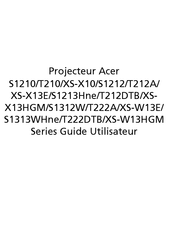 Acer S1312W Guide Utilisateur
