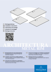 Villeroy & Boch ARCHITECTURA METAL RIM Instructions De Montage