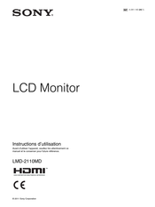 Sony LMD-2110MD Instructions D'utilisation