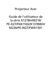 Acer M226/PE-W27 Série Guide De L'utilisateur