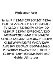 Acer X1183A Série Guide Utilisateur