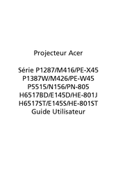 Acer P1287 Série Guide Utilisateur