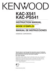 Kenwood KAC-X541 Mode D'emploi
