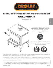 Drolet COLUMBIA II Manuel D'installation Et D'utilisation