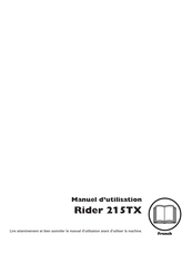 Husqvarna Rider 215TX Manuel D'utilisation